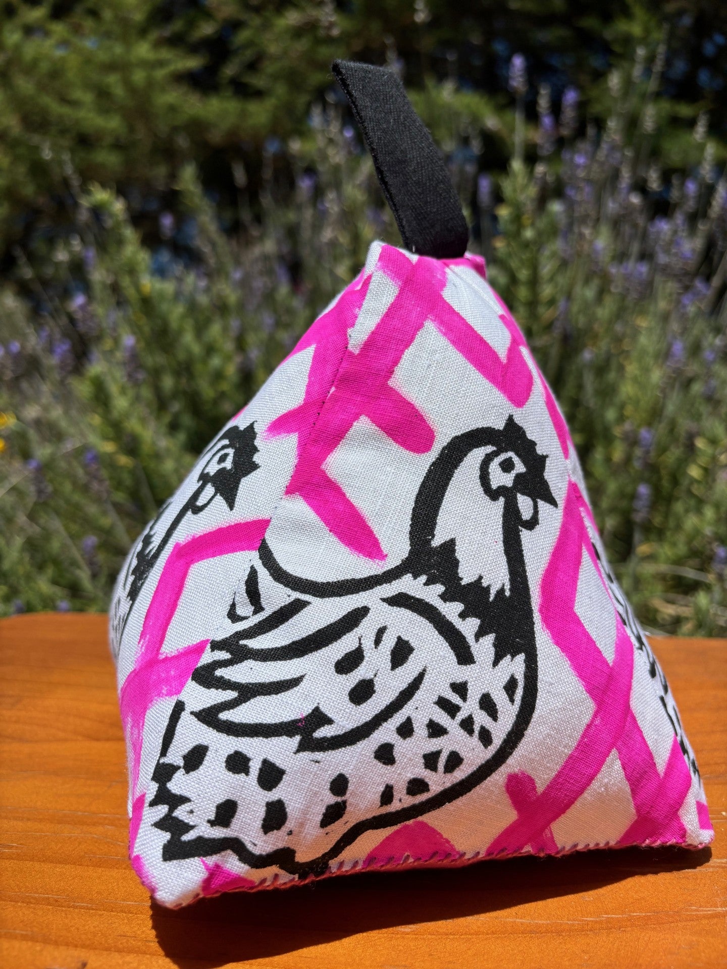 Door Stop -Chicken (hot pink)