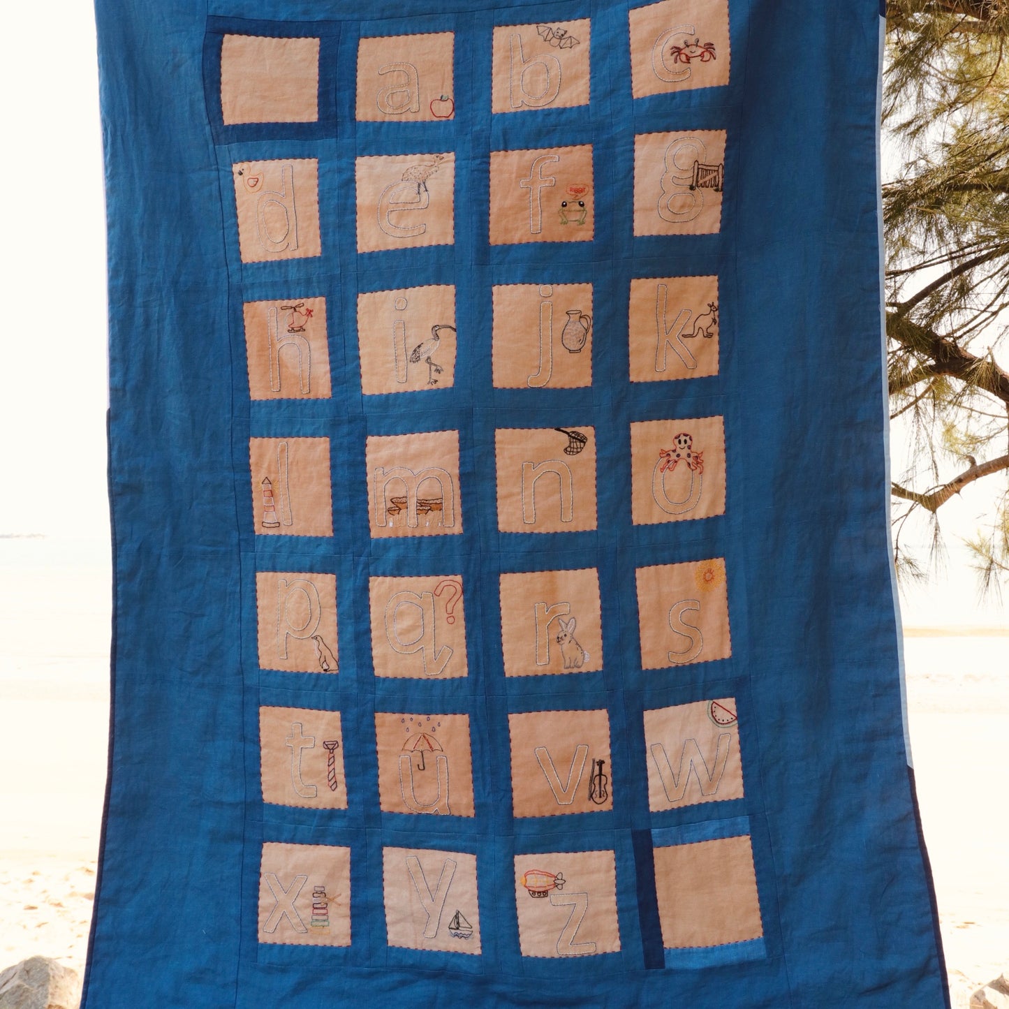 ABC Embroidered Quilt : SOLD