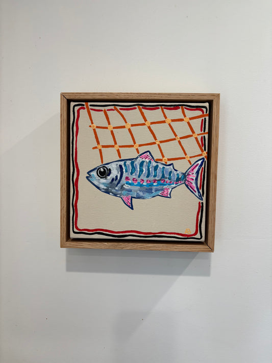 Fish in the net - mini canvas
