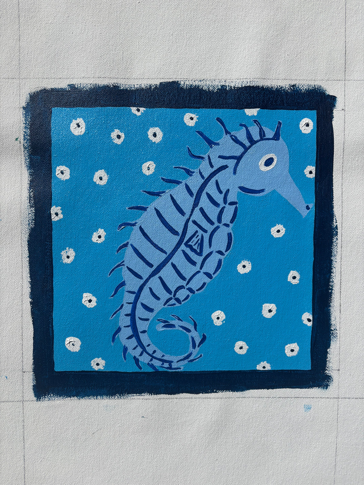 Seahorse - mini canvas