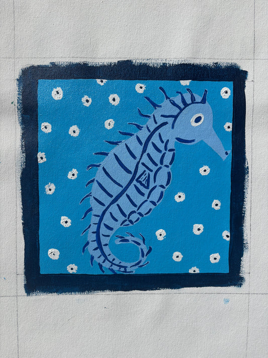 Seahorse - mini canvas