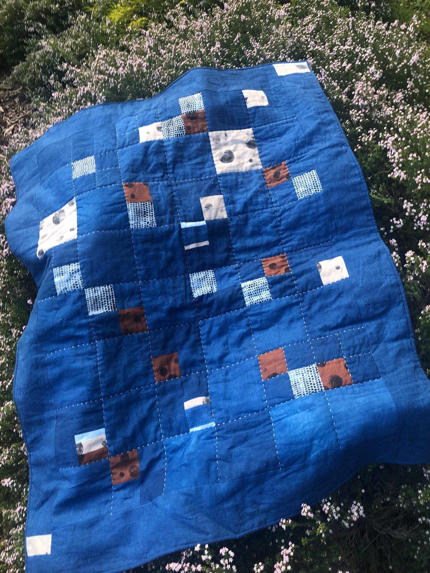 Night Sky Linen Quilt - SOLD