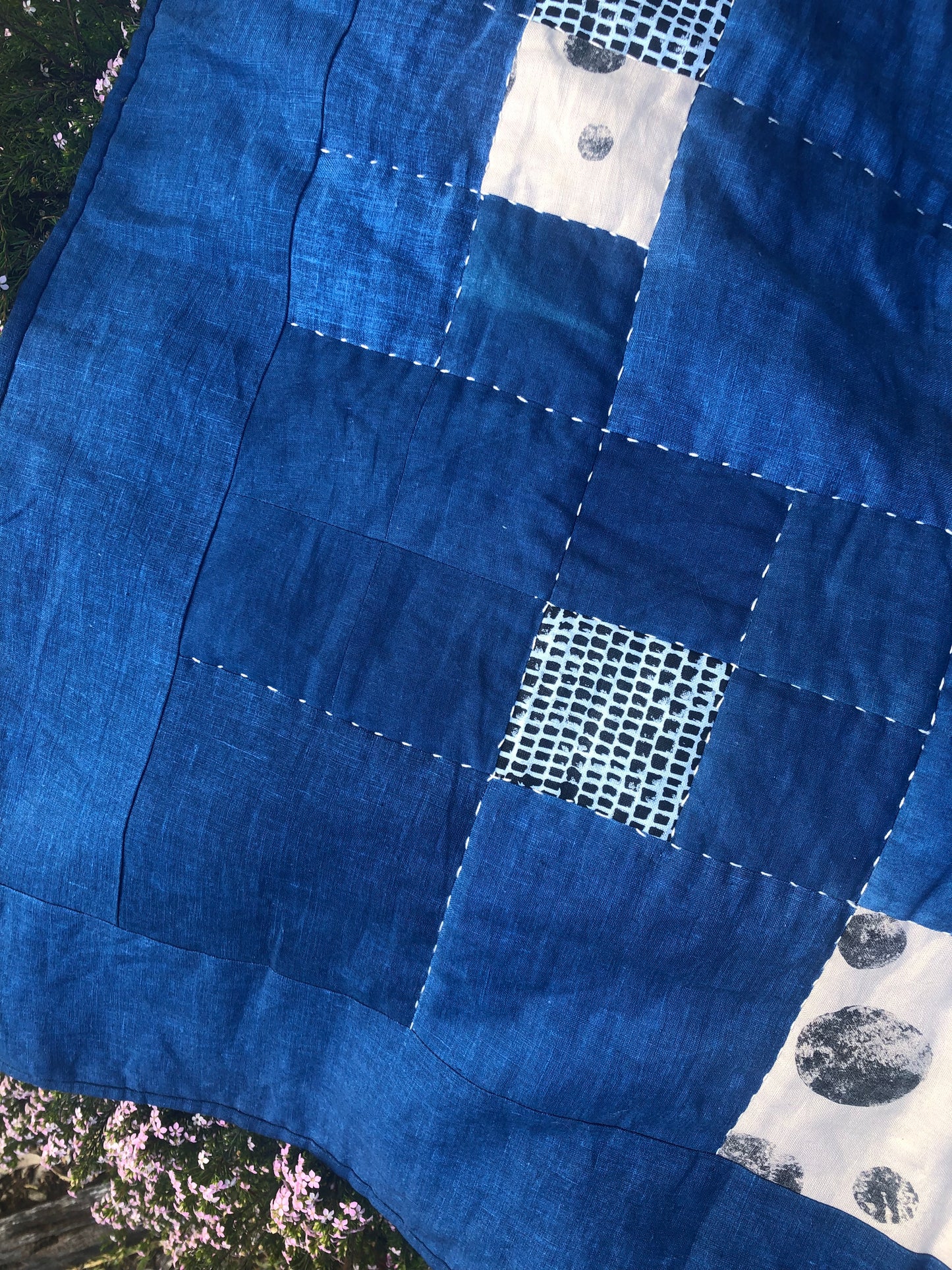 Night Sky Linen Quilt - SOLD