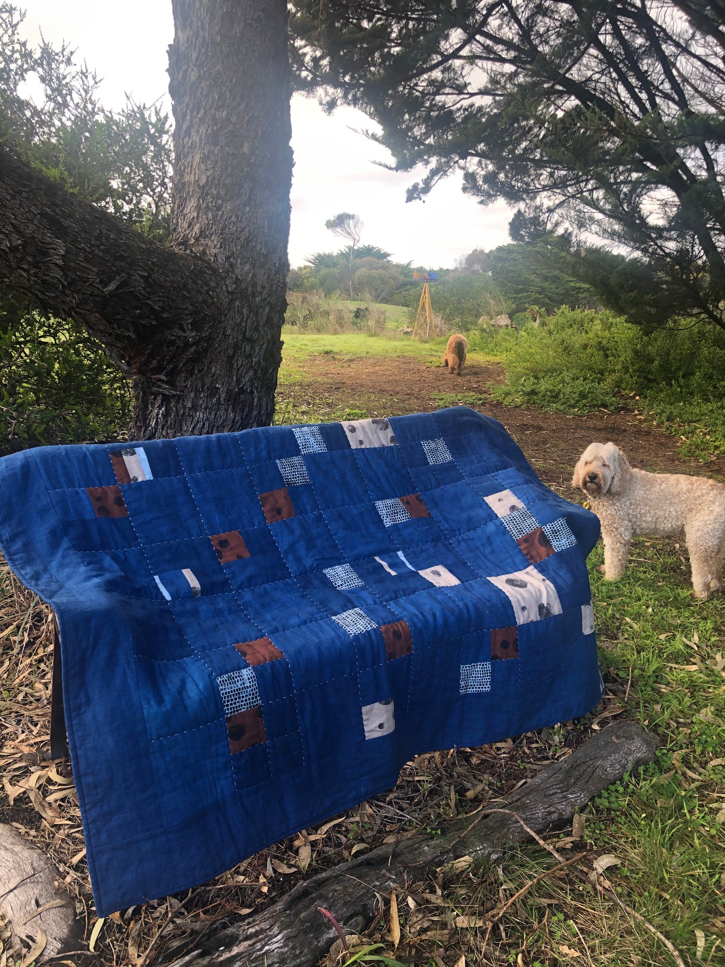 Night Sky Linen Quilt - SOLD